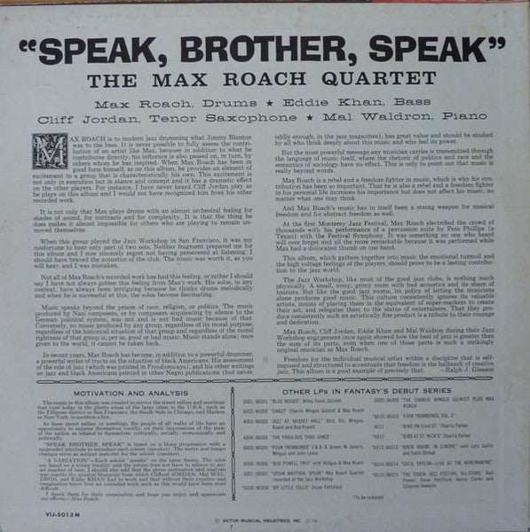 Speak, Brother, Speak!