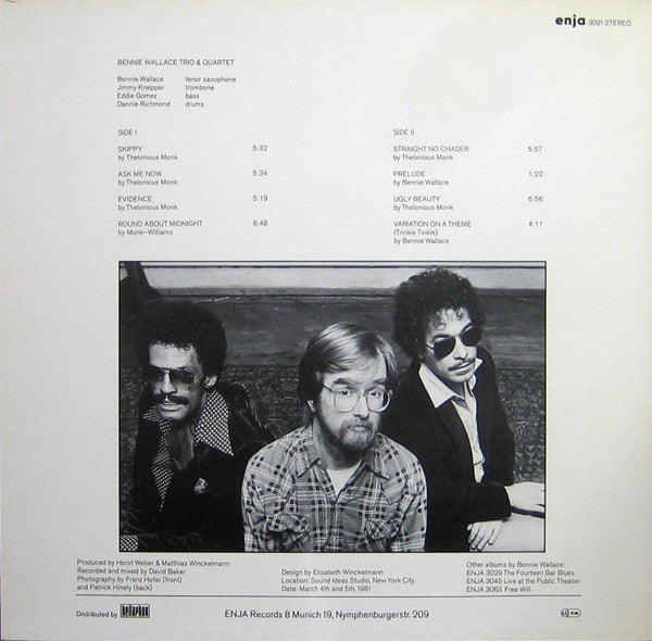 Bennie Wallace Plays Monk