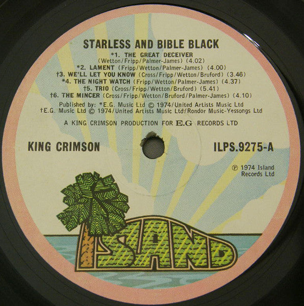 Starless And Bible Black