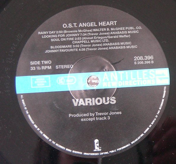 Angel Heart (Original Soundtrack Music By Trevor Jones. Featuring Courtney Pine, Saxophone.)