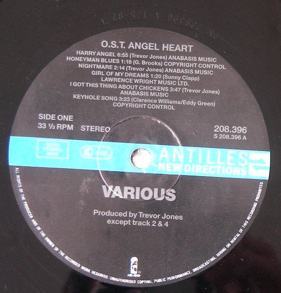 Angel Heart (Original Soundtrack Music By Trevor Jones. Featuring Courtney Pine, Saxophone.)