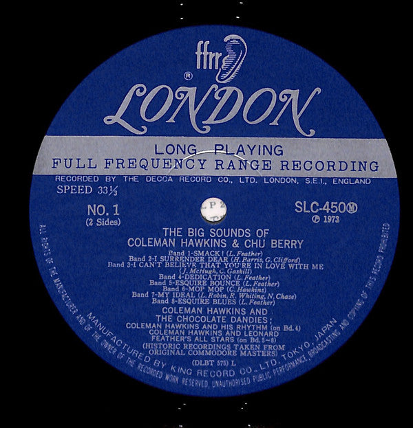 The Big Sounds Of Coleman Hawkins And Chu Berry