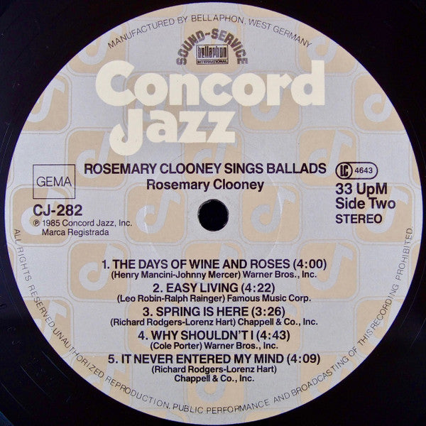 Rosemary Clooney Sings Ballads