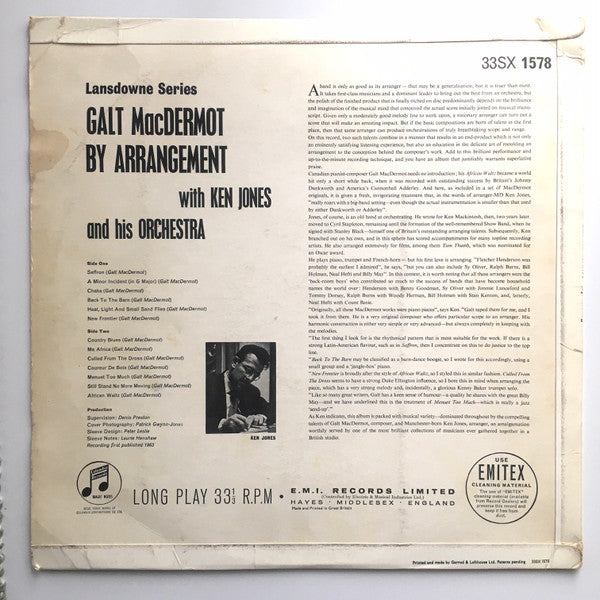 Galt MacDermot By Arrangement