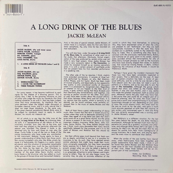 A Long Drink Of The Blues