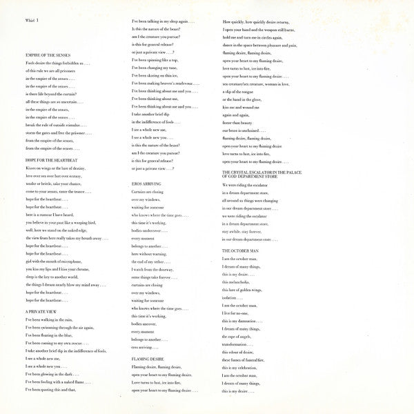 The Love That Whirls (Diary Of A Thinking Heart)