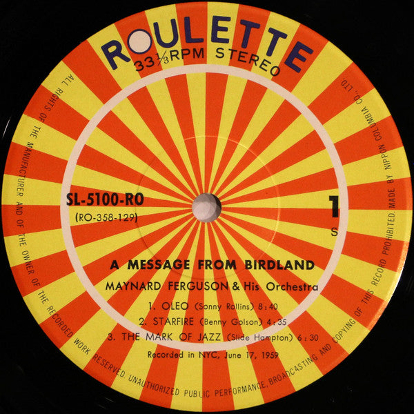 A Message From Birdland