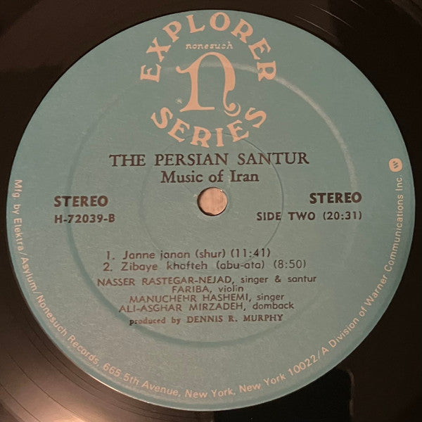 The Persian Santur / Music Of Iran