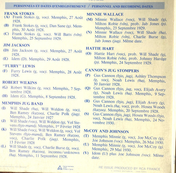 Memphis Blues (1928-1930)