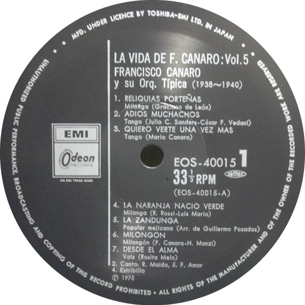 La Vida De F. Canaro Vol. 5 - 1938 -1940