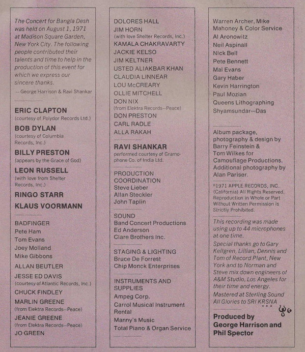 The Concert For Bangla Desh