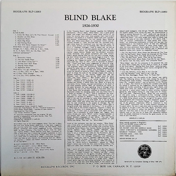 1926-30 (Bootleg Rum Dum Blues)