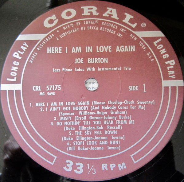 Here I Am In Love Again (Joe Burton At The Piano)