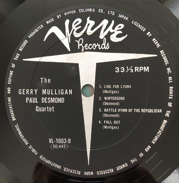 Gerry Mulligan - Paul Desmond Quartet