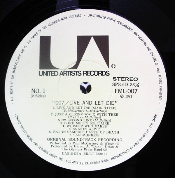 007/Live And Let Die (Original Motion Picture Soundtrack)