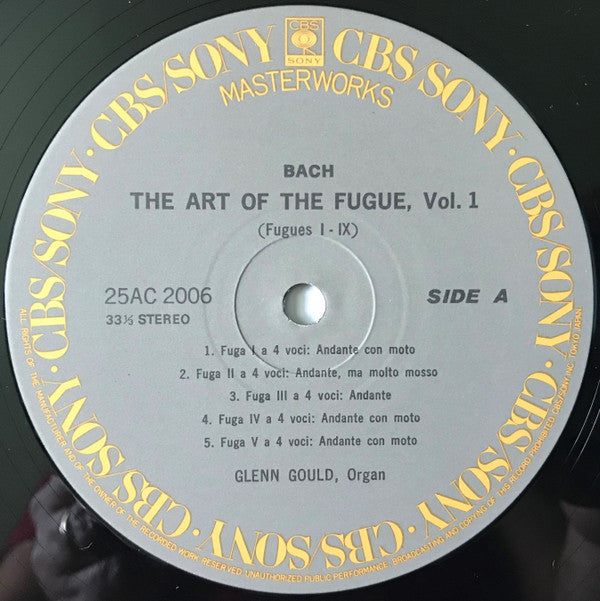 The Art Of The Fugue, Vol. 1