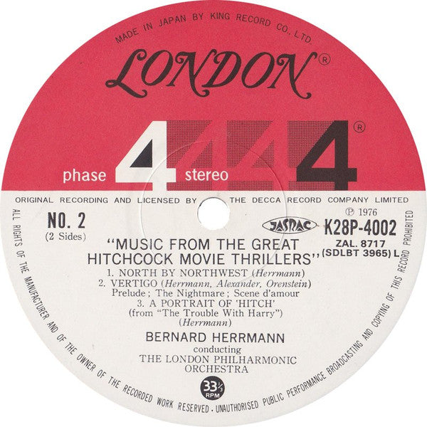 Music From The Great Hitchcock Movie Thrillers