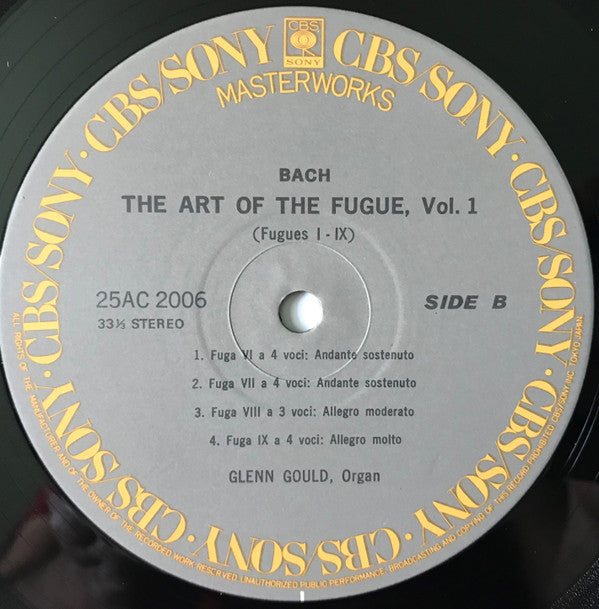 The Art Of The Fugue, Vol. 1