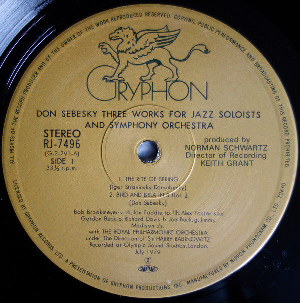 Three Works For Jazz Soloists & Symphony Orchestra