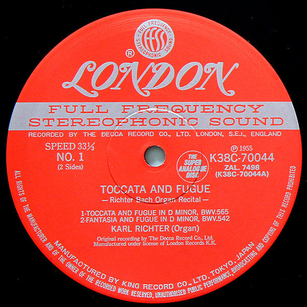 Toccata And Fugue (Richter Bach Organ Recital)