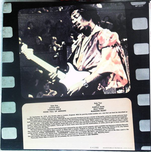 More "Experience" Jimi Hendrix (Titles From The Original Sound Track Of The Feature Length Motion Picture) (Volume Two)