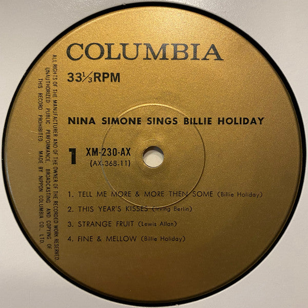 Nina Simone Sings Billie Holiday