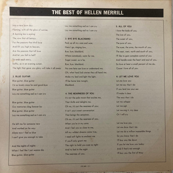 The Best Of Hellen Merrill