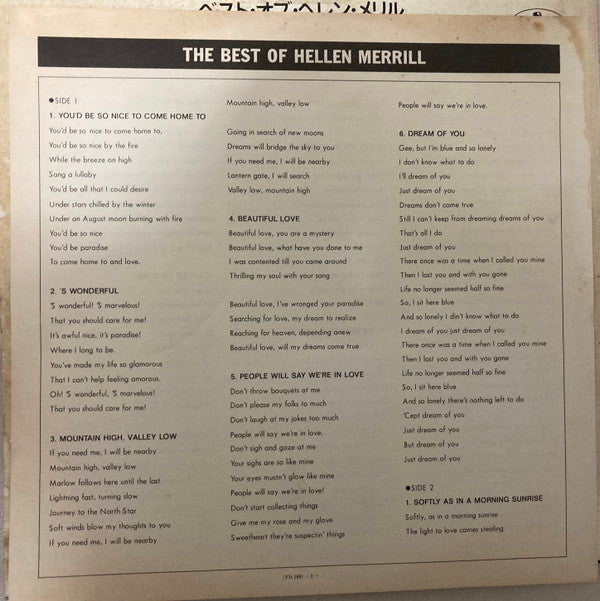 The Best Of Hellen Merrill