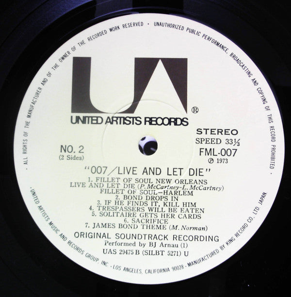 007/Live And Let Die (Original Motion Picture Soundtrack)