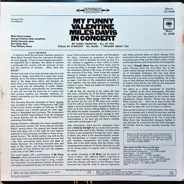 My Funny Valentine - Miles Davis In Concert