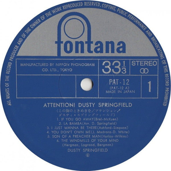 Attention! Dusty Springfield