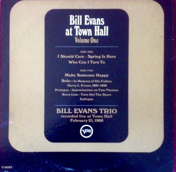 Bill Evans At Town Hall (Volume One)