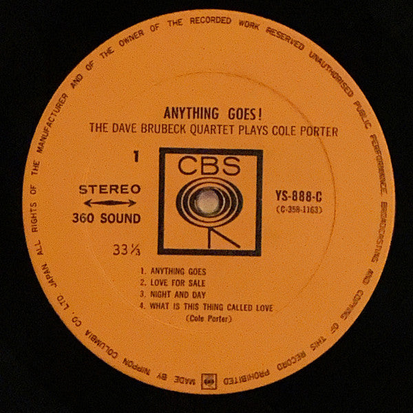 Anything Goes! The Dave Brubeck Quartet Plays Cole Porter