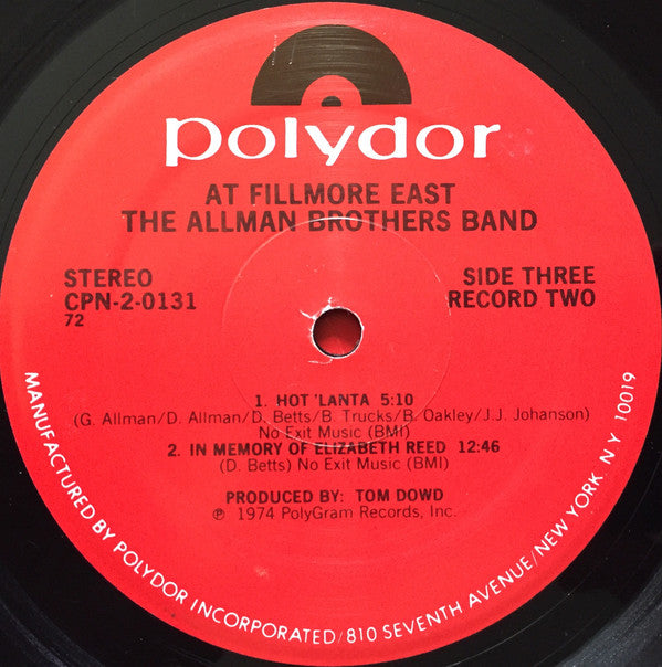 The Allman Brothers Band At Fillmore East