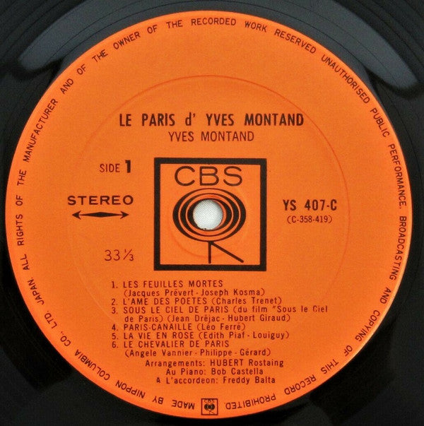 Le Paris De... Montand