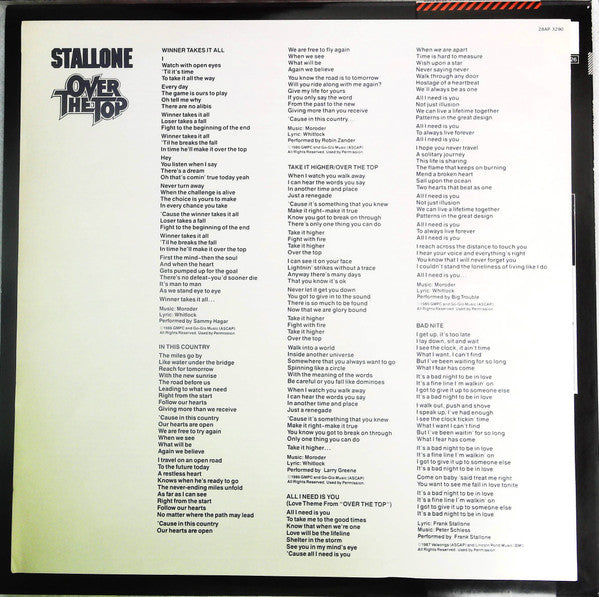 Over The Top (Original Motion Picture Soundtrack)