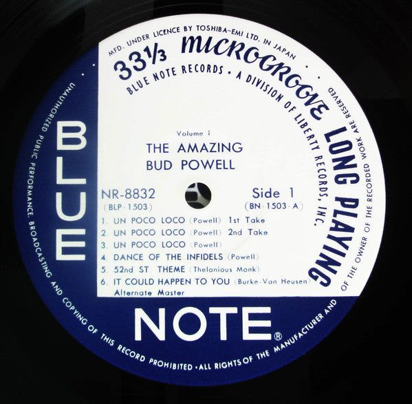 The Amazing Bud Powell, Volume 1