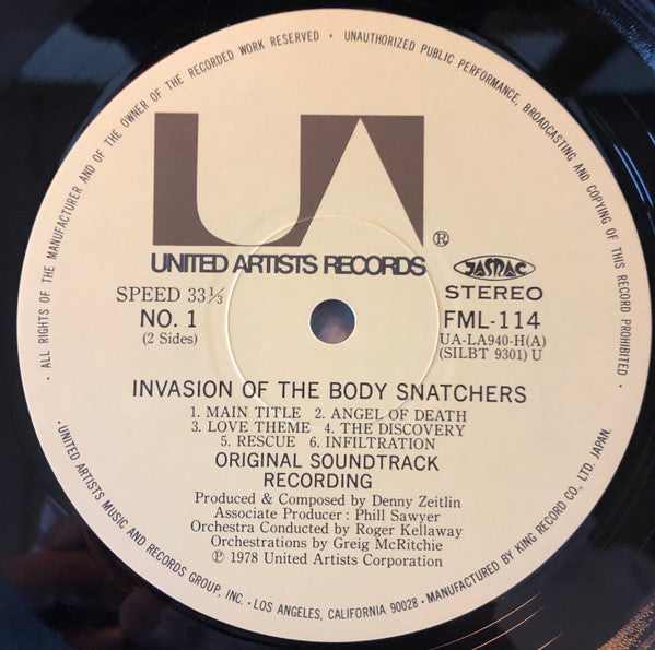 Invasion Of The Body Snatchers (Original Motion Picture Soundtrack)