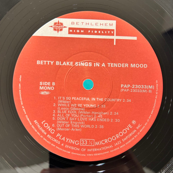 Sings In A Tender Mood