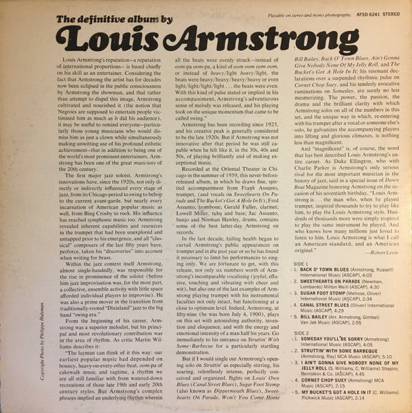 The Definitive Album By Louis Armstrong