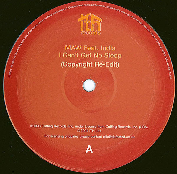 I Can't Get No Sleep (Copyright Re-Edit) / Lei Lo Lai (MAW Mix B's Re-Edit)