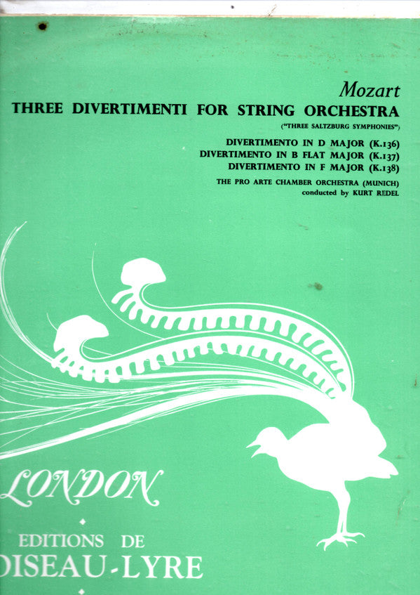 Trois Symphonies de Salzbourg (Divertimenti K 136, 137, 138)