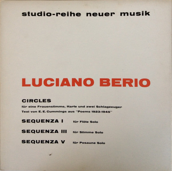 Circles · Sequenza I, III, V