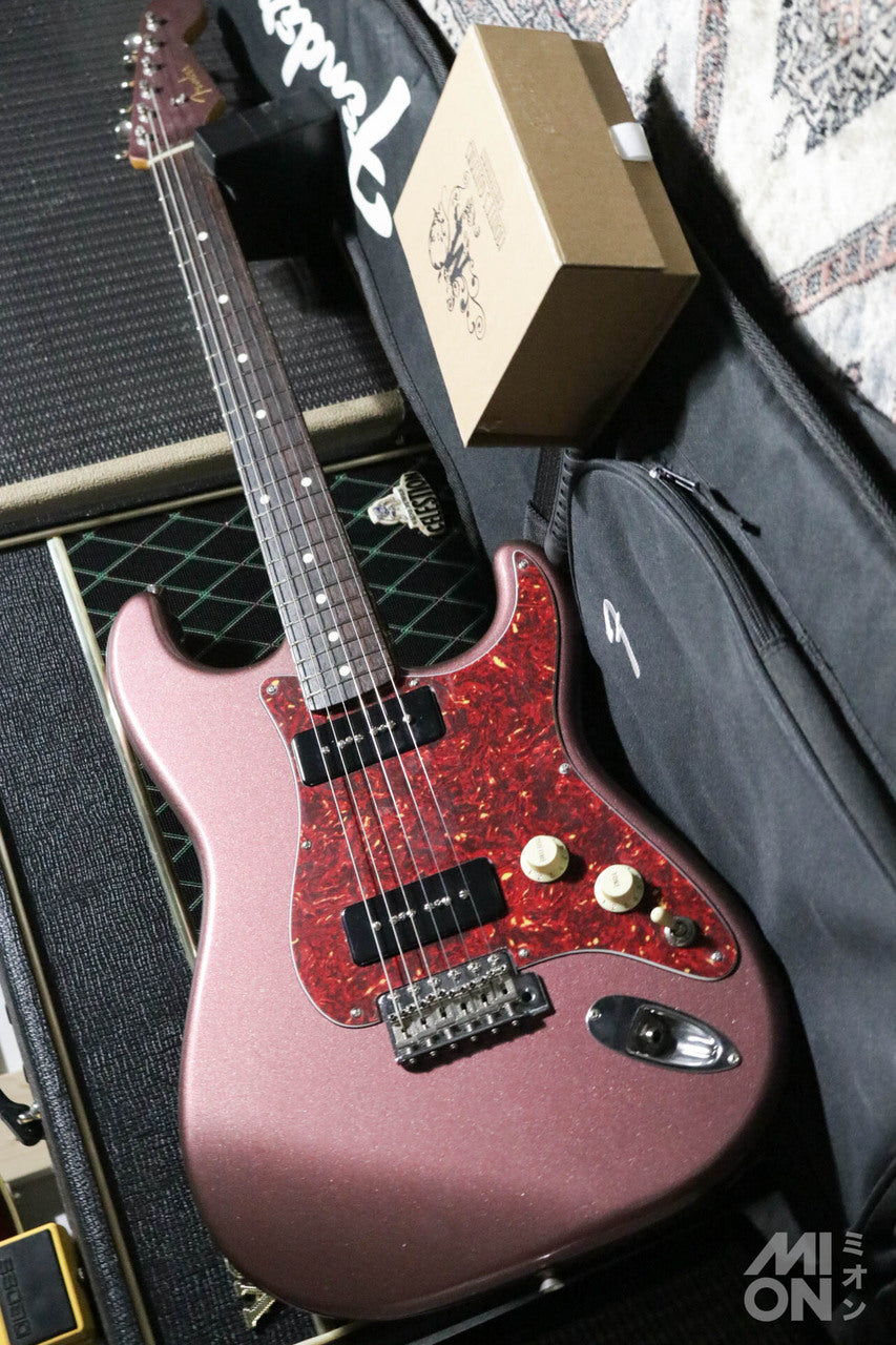 Fender Japan ST62-TX Matching Head Burgundy Mist w/ Monty's Guitars Leviathan P90 Set