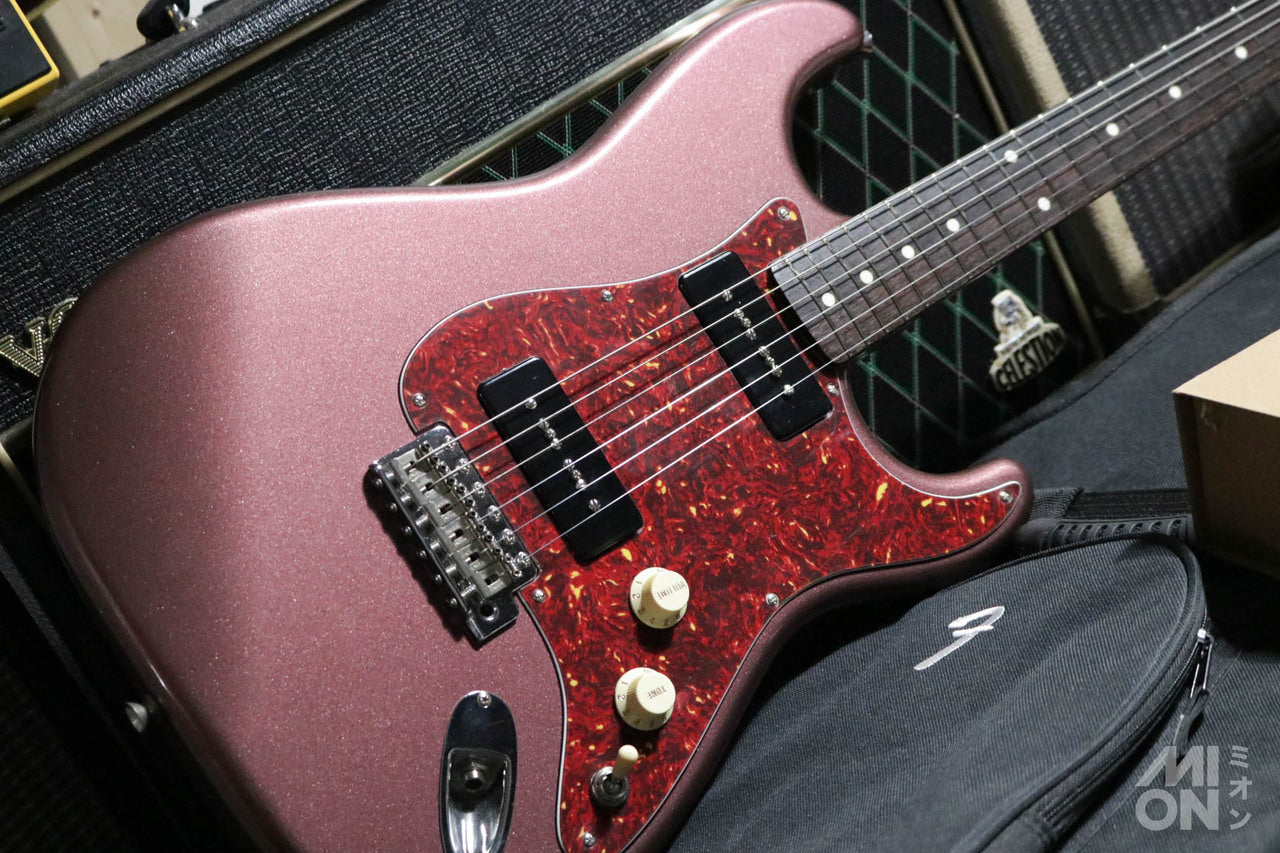 Fender Japan ST62-TX Matching Head Burgundy Mist w/ Monty's Guitars Leviathan P90 Set