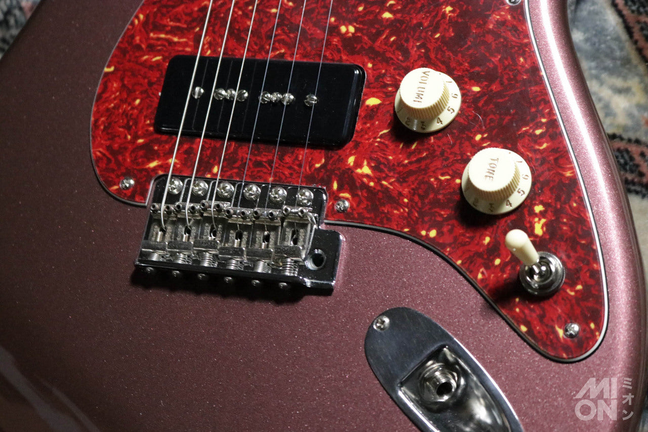 Fender Japan ST62-TX Matching Head Burgundy Mist w/ Monty's Guitars Leviathan P90 Set