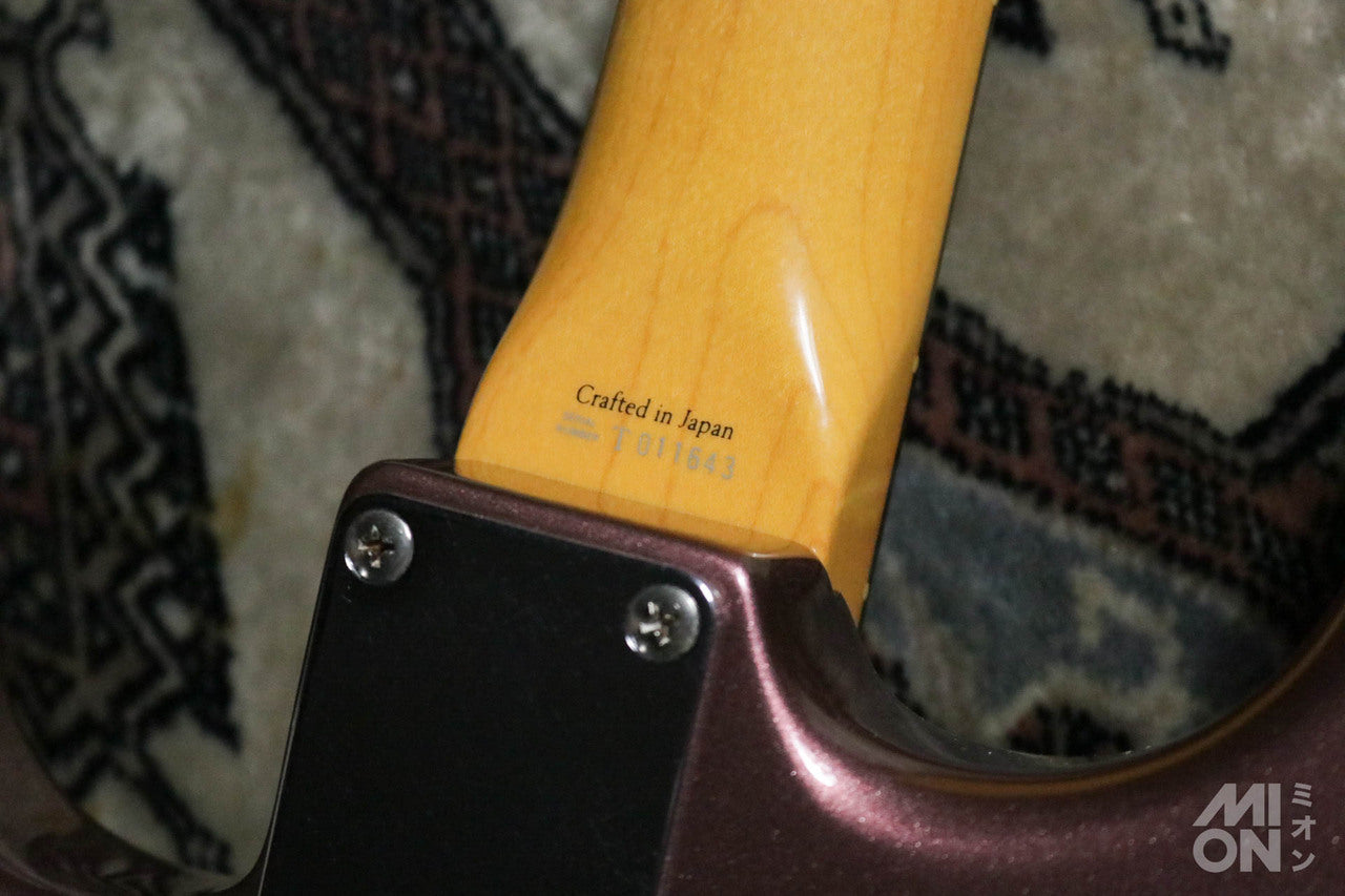 Fender Japan ST62-TX Matching Head Burgundy Mist w/ Monty's Guitars Leviathan P90 Set