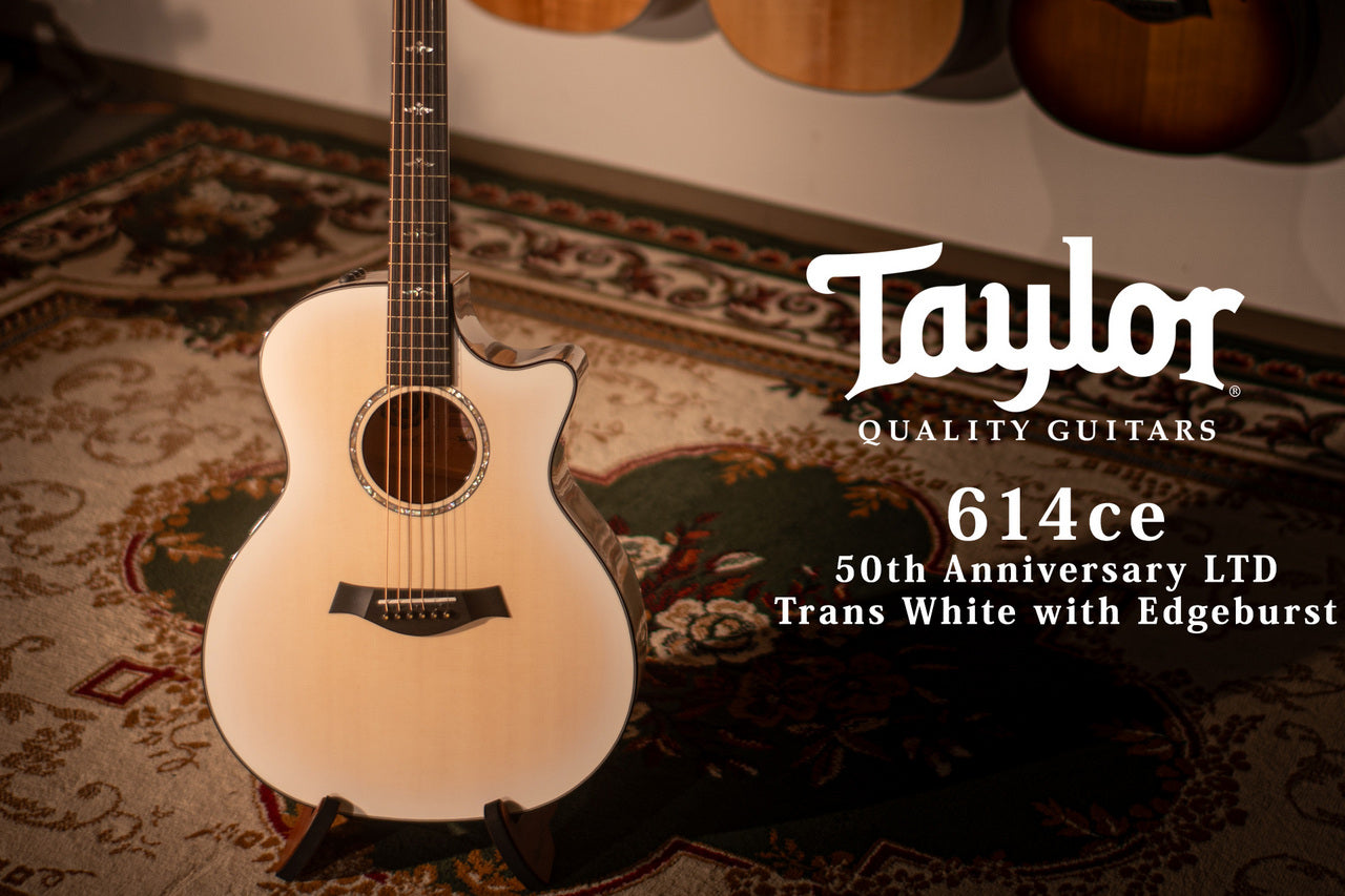 Taylor [Trial video included] 50th Anniversary 614ce LTD Trans White with Edgeburst [Taylor certified repairman worker]