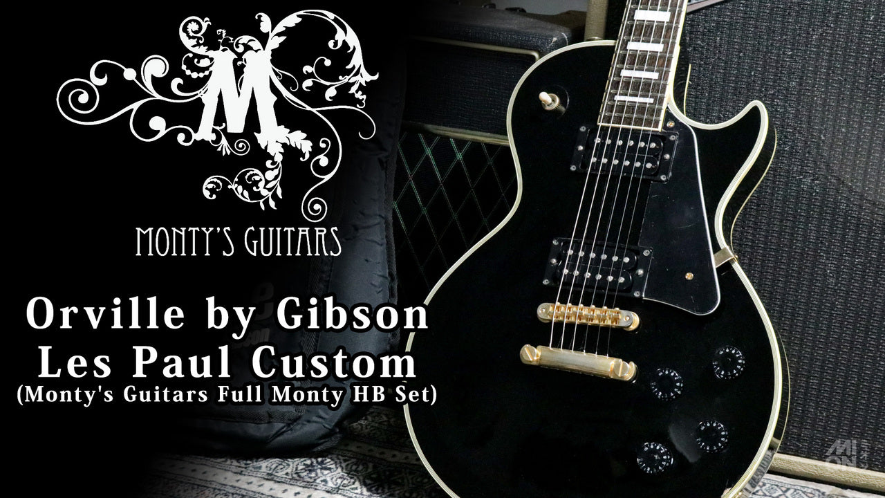 Orville by Gibson Les Paul Custom 1990 w/ Monty's Guitars Full Monty Humbucker Pickups Open Black Set