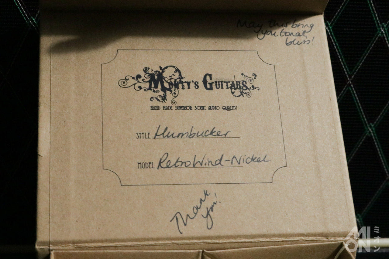 Monty's Guitars [Trial video available] Retro Wind Humbucker HB Nickel Pickups Set